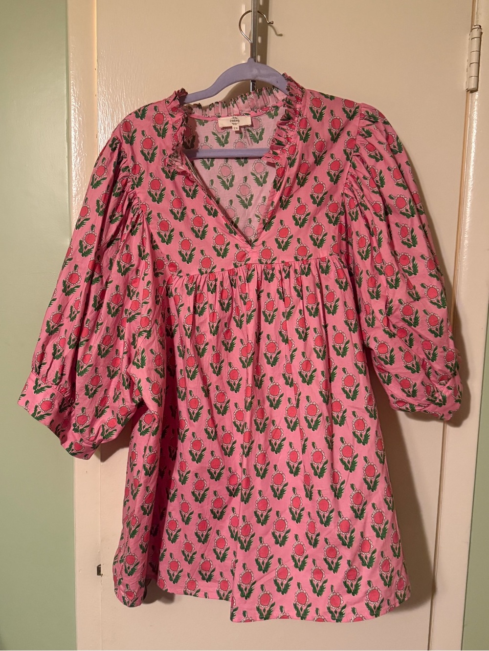 Entro Elbow Sleeve Blouse Sz 2X